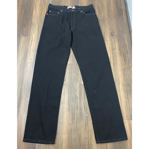 Men Levi's Strauss 550 Relaxed Straight black cotton denim dress jeans, 36x36 - Picture 3 of 5